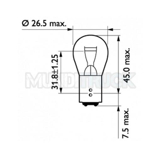 LAMPARA P21/5W STANDARD PHILIPS 24V 21W BAY15D (BLISTER 2 UNIDADES) [1]