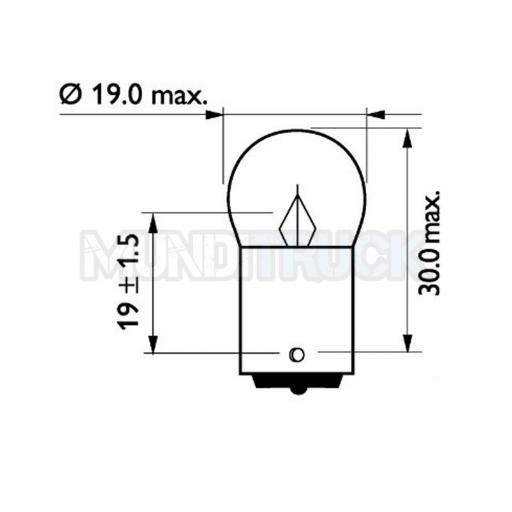 LAMPARA R10W STANDARD PHILIPS 24V 10W BA15S (BLISTER 2 UNDS) [1]