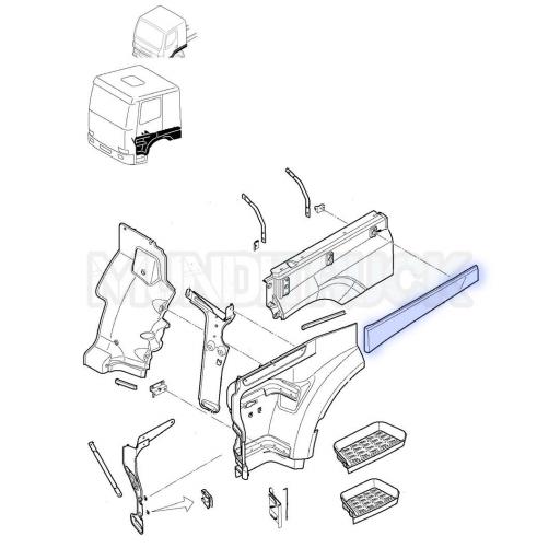 TAPA EXTENSION GUARDABARROS IZQDO. DAF XF 106 Y CF EURO 6 [1]