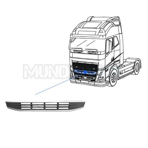 ​REJILLA FRONTAL COMPLETA SUPERIOR CROMADA VOLVO FH5 2021 [1]