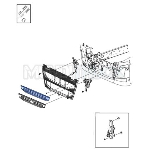 ​REJILLA FRONTAL COMPLETA SUPERIOR CROMADA VOLVO FH5 2021 [2]