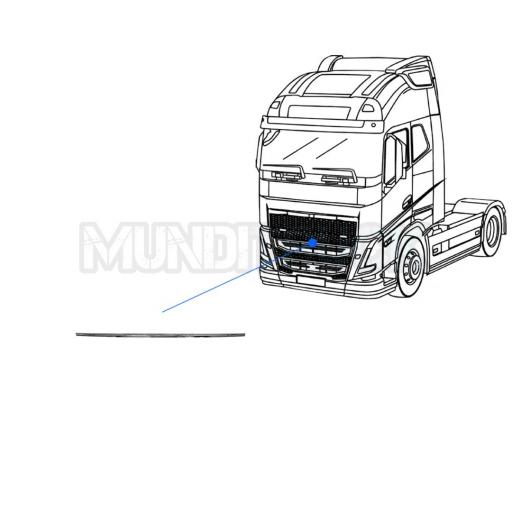 LISTON SUPERIOR CROMADO DE LA REJILLA FRONTAL SUPERIOR VOLVO FH5 2021 [1]
