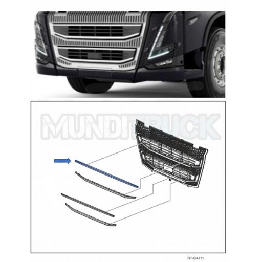 LISTON SUPERIOR CROMADO DE LA REJILLA FRONTAL SUPERIOR VOLVO FH5 2021 [2]