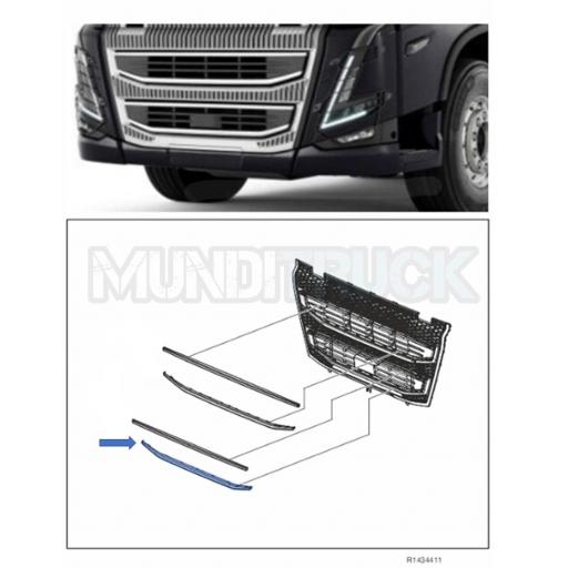 LISTON INFERIOR CROMADO DE LA REJILLA FRONTAL INFERIOR VOLVO FH5 2021 [2]