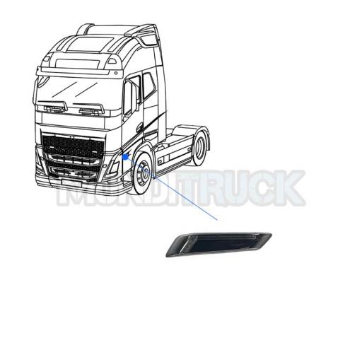 INTERMITENTE LATERAL IZQDO. NEGRO VOLVO FH5 2021 / FMX / FM 2021 [1]