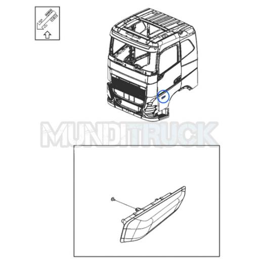 INTERMITENTE LATERAL IZQDO. NEGRO VOLVO FH5 2021 / FMX / FM 2021 [2]