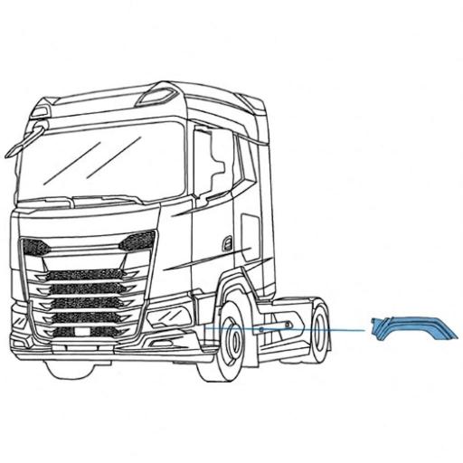 GUARDABARROS DELANTERO IZQDO. DAF XF, XG Y XG+ 2021 [3]