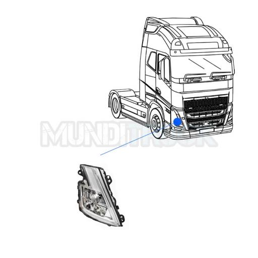 FARO DCHO. ELECTRICO CROMADO VOLVO FH5 2021 [3]