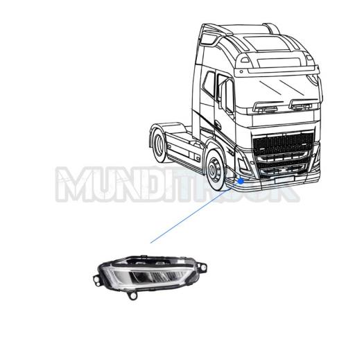 FARO ANTINIEBLA DCHO. LED CROMADO VOLVO FH 2021 / FM 2021 [2]
