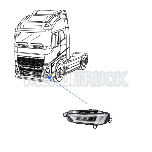 FARO ANTINIEBLA IZQDO. LED CROMADO VOLVO FH5 2021 / FM 2021 [2]