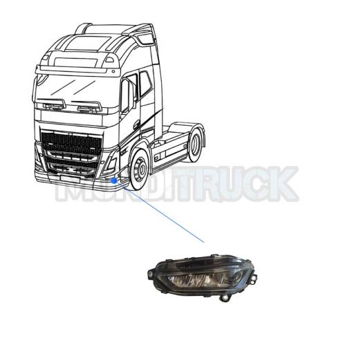 FARO ANTINIEBLA Y LARGO ALCANCE IZQDO. LED NEGRO VOLVO FH5 2021 [1]