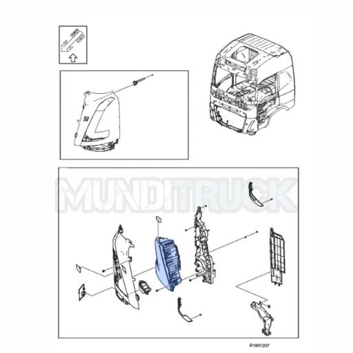 FARO DCHO. MANUAL CROMADO VOLVO FM5 2021 [2]
