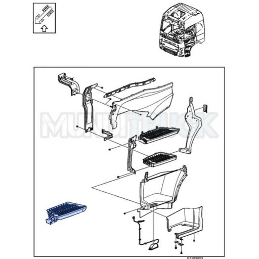 REJILLA APOYAPIES IZQDO. CON INSERTOS DEBAJO VOLVO FH 2021 / FM 2021 [3]