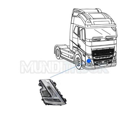 FARO DCHO. ELECTRICO FULL LED CROMADO VOLVO FH5 2021 [2]