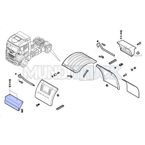 CUBRE GUARDABARROS DCHO. TRASERO PARTE DELANTERA - IVECO (VARIOS MODELOS) [1]