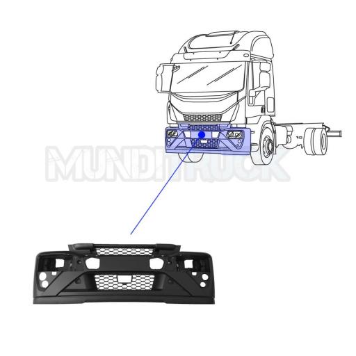 PARACHOQUES DELANTERO CON ANTINIEBLA, CON SPOILER INFERIOR Y LAVAFAROS IVECO EUROCARGO 130 - 180  [1]