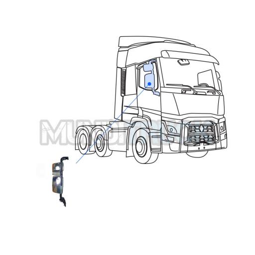 ESPEJO COMPLETO DCHO. RENAULT T CROMADO [1]