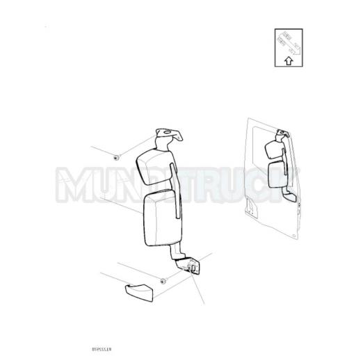 ESPEJO COMPLETO DCHO. RENAULT T CROMADO [2]