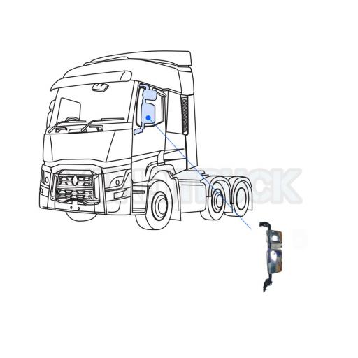 ESPEJO COMPLETO IZQDO. RENAULT T CROMADO [1]