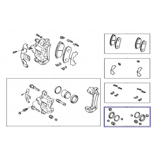 KIT DE REPARACION PINZAS EJE DELANTERO [1]