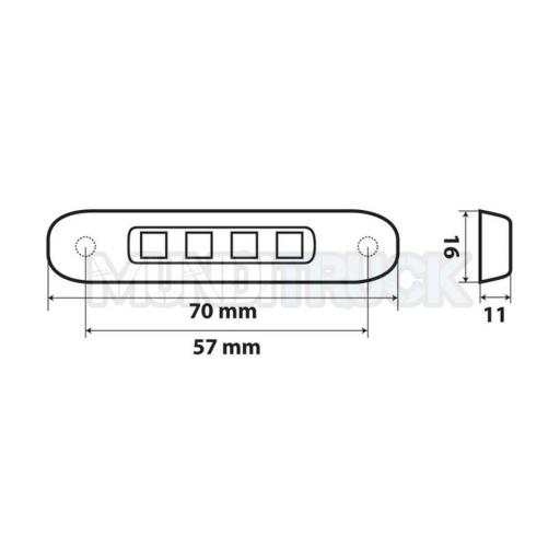 LUZ GALIBO 4 LED 12/24V AMBAR [1]