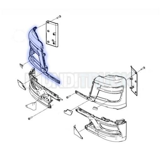 PUNTERA PARAGOLPES SUPERIOR DCHA. IMPRIMADA SIN AGUJERO PARA LAVAFAROS MAN TGX  [1]