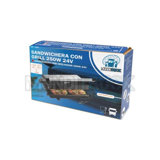SANDWICHERA CON GRILL 250W 24V ENCHUFE MECHERO PARA CAMION [5]