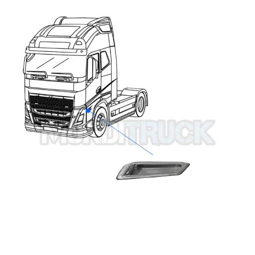 INTERMITENTE LATERAL IZQDO. CROMADO VOLVO FH5 2021 / FMX / FM 2021 [1]