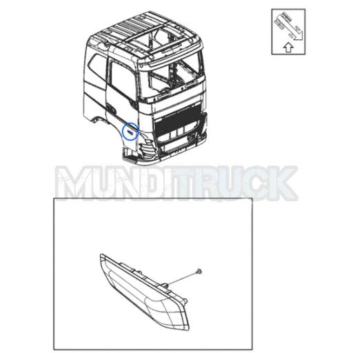 INTERMITENTE LATERAL DCHO. CROMADO VOLVO FH5 2021 / FMX / FM 2021 [2]