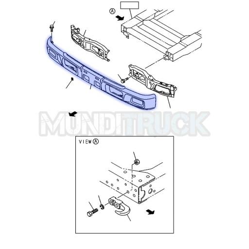 PARACHOQUES DELANTERO CON ALOJAMIENTO PARA FAROS ANTINIEBLA ISUZU NPR P75 [1]