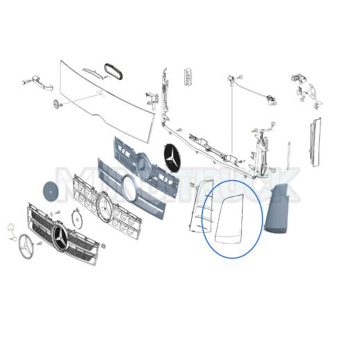DEFLECTOR DE AIRE EXTERIOR IZQDO. MERCEDES MP4 CLASSIC Y STREAM SPACE [2]