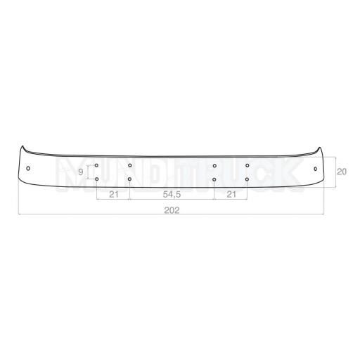 VISERA PARASOL SIN CORTE PARA RETROVISOR CENTRAL TECHO ALTO MERCEDES AXOR [1]