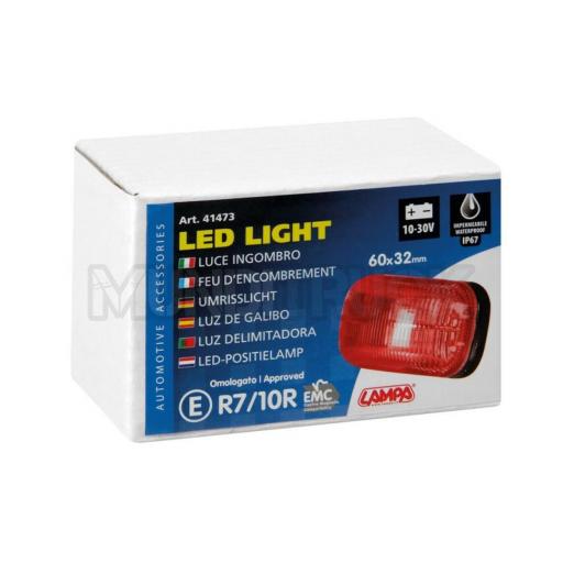 PILOTO DE POSICION MONTAJE EN SUPERFICIE 4 LED 10/30V ROJO [2]