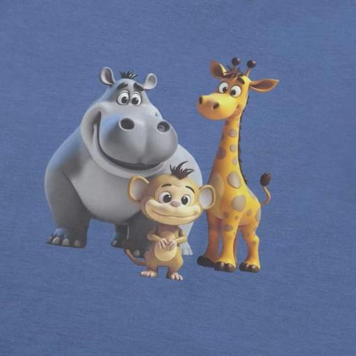 Camiseta aplique animalitos manga corta bebé  [2]