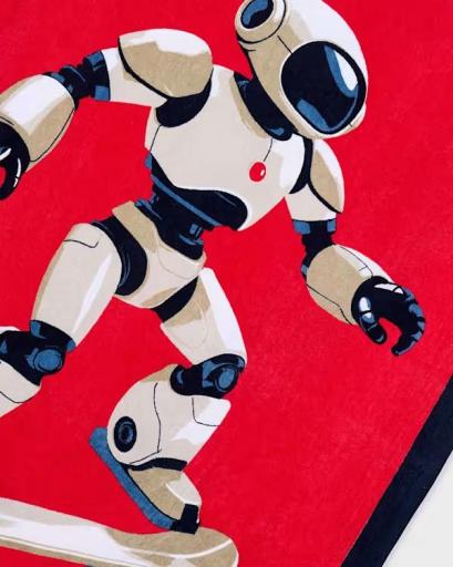 Toalla playa niño Robot [1]