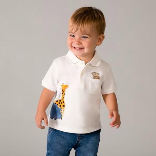 Polo animalitos manga corta bebé 