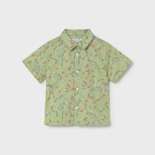 Camisa estampada animales manga corta