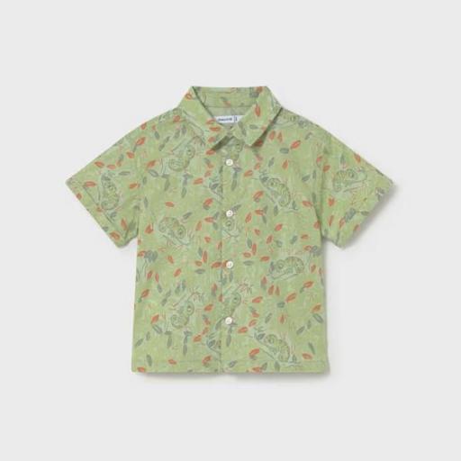 Camisa estampada animales manga corta [0]