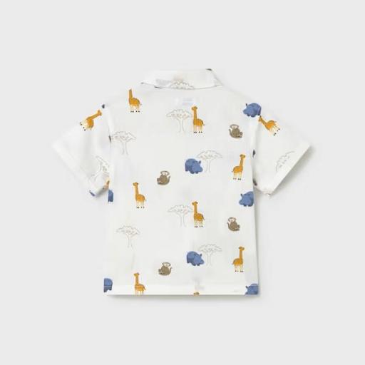 Camisa estampada animales manga corta [1]