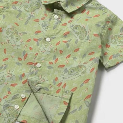 Camisa estampada animales manga corta [2]