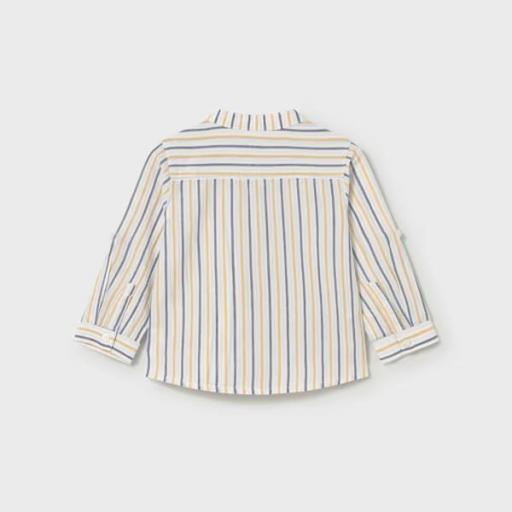 Camisa manga larga de lino cuello mao  [1]