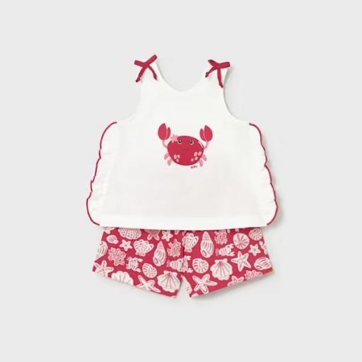 Conjunto short estampado y camiseta tirantes bebé [1]