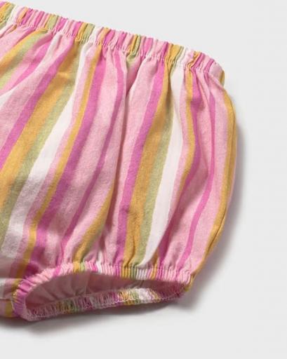 Vestido rayado con braga y diadema recién nacida  [3]