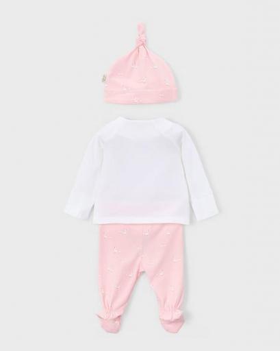 Conjunto polaina camiseta gorro patitos recién nacido [1]