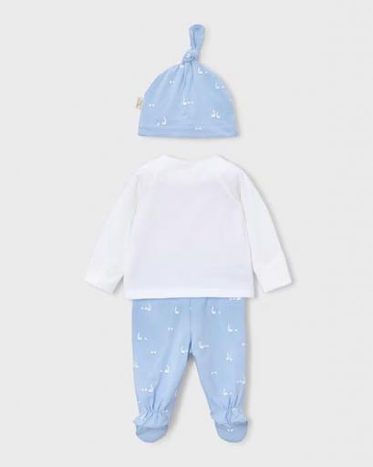 Conjunto polaina camiseta gorro patitos recién nacido [1]