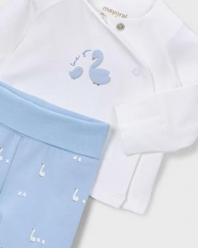 Conjunto polaina camiseta gorro patitos recién nacido [2]