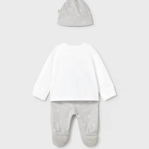 Conjunto polaina camiseta gorro patitos recién nacido [1]