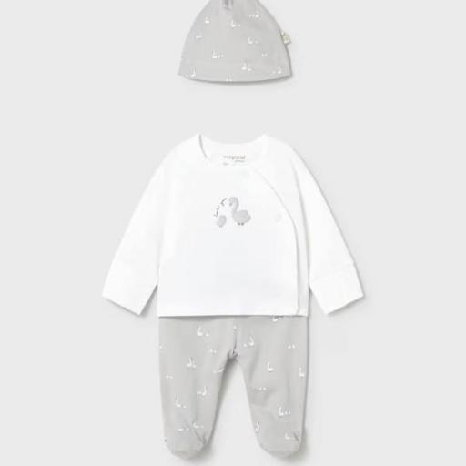 Conjunto polaina camiseta gorro patitos recién nacido [0]