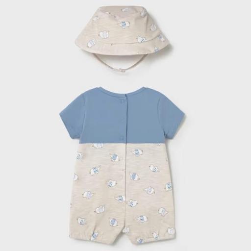 Pelele peto gorro punto algodón recién nacido [1]