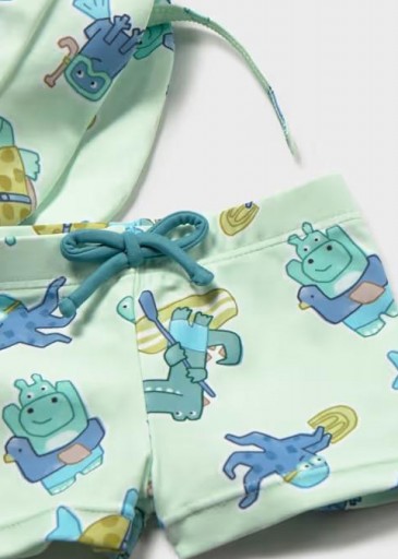 Conjunto baño gorro protección solar recién nacido [2]